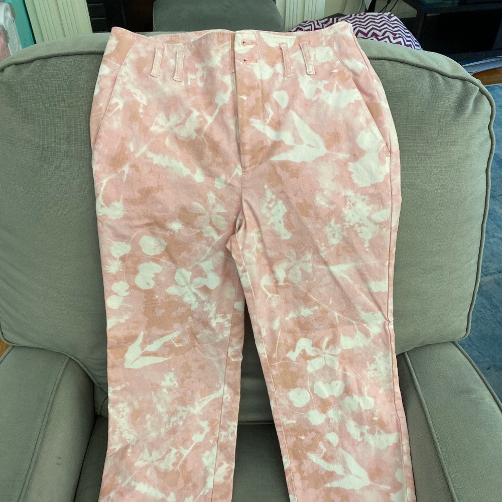 Pink and white pants